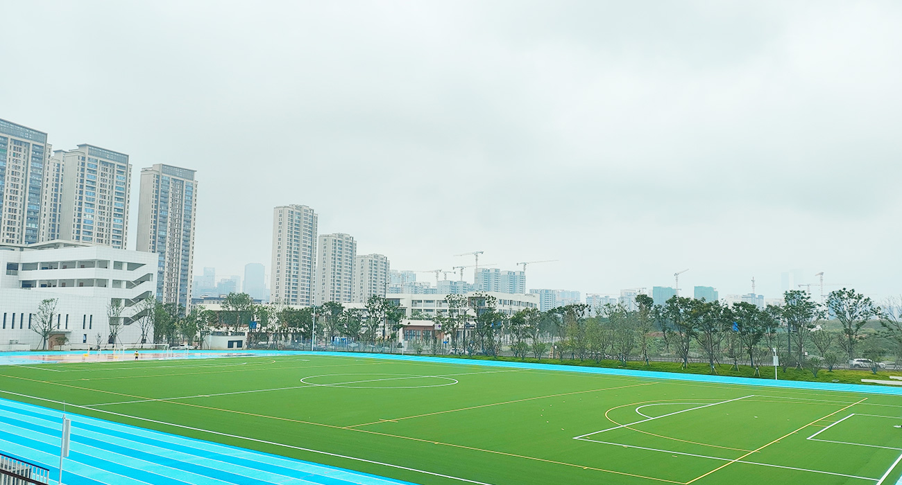 华阳中学混合型跑道1.6万方混合跑道＋人造草坪+硅PU